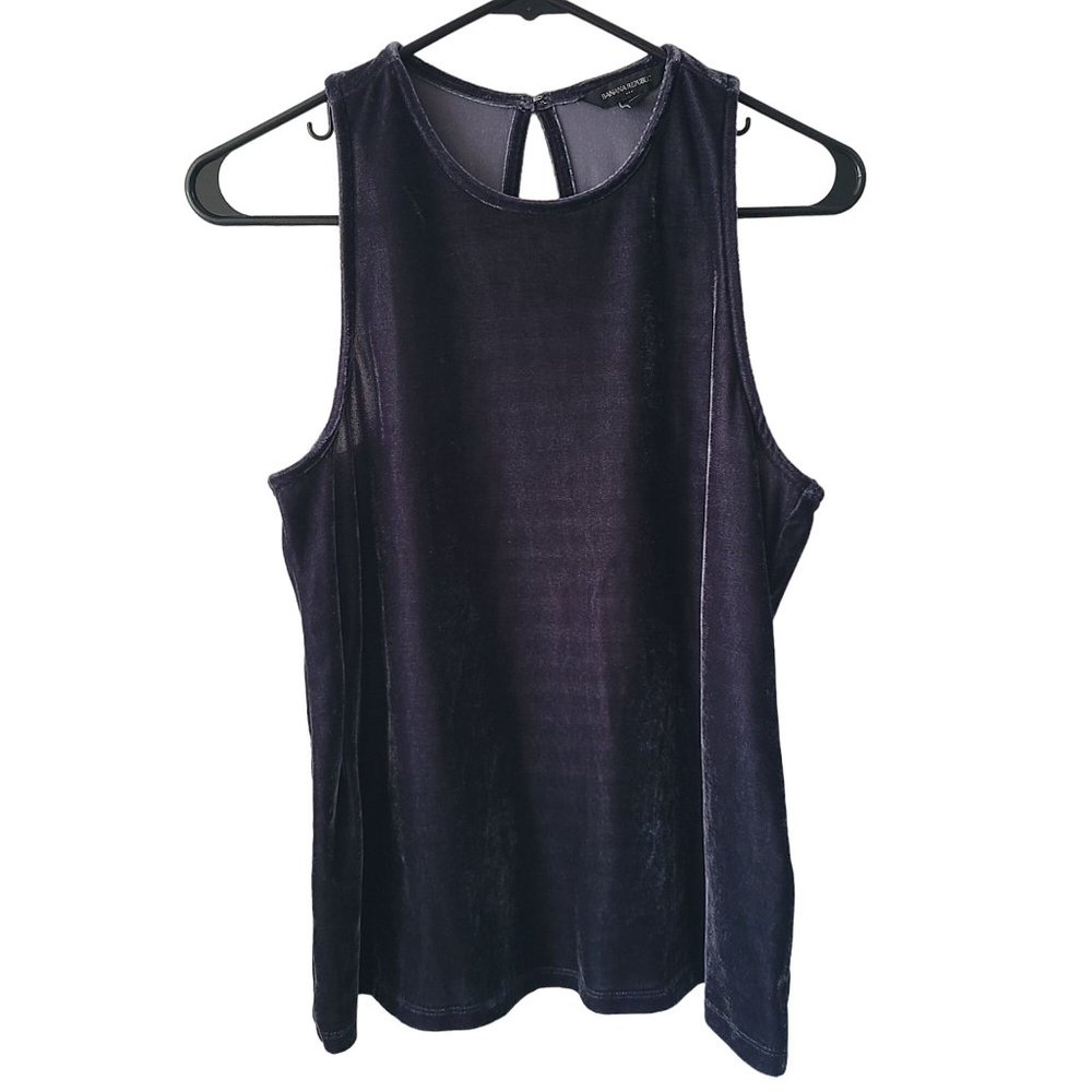 Banana Republic Velour Racerback Sleeveless Blouse Top Women's Size XS